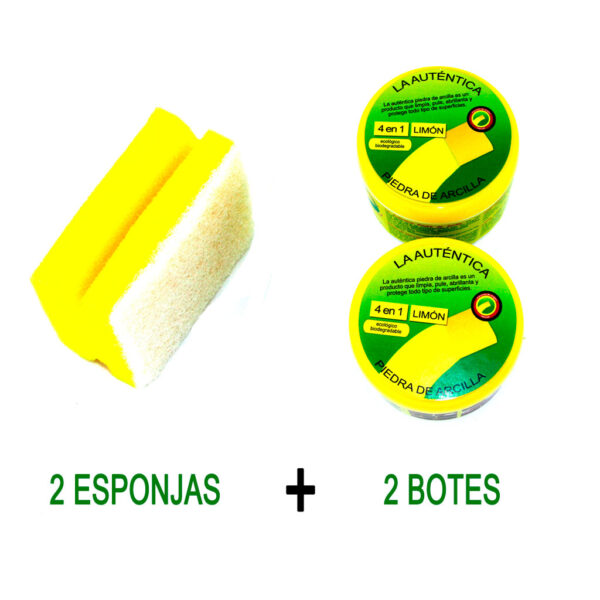 2 botes de 900 gr. con 2 esponjas de regalo